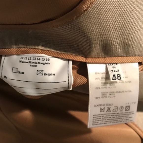 MAISON MARTIN MARGIELA CREAM MENS SUIT SIZE 48R - Picture 8 of 8